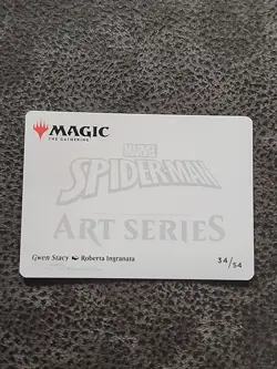 Gwen Stacy Art Series Gold-Stamped Planeswalker Symbol 34/54 Spider-Man NM - Image 2