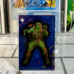 Magic the Gathering x TMNT Exclusive Tin Sticker Michelangelo - Image 1
