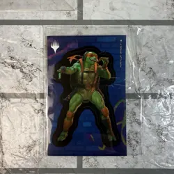 Magic the Gathering x TMNT Exclusive Tin Sticker Michelangelo - Image 2
