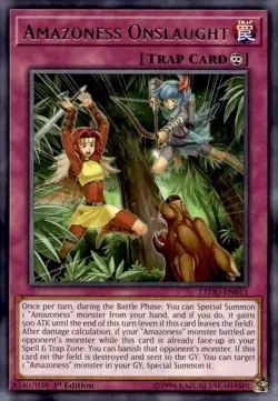 Yu-Gi-Oh! Amazoness Onslaught 1st Ed. LEDU-EN011 Rare NM/LP x1 - Image 1