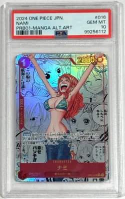 2024 One Piece Nami PRB01 Manga Alternate Art #OP01-016 PSA 10 Gem Mint Japanese - Image 1