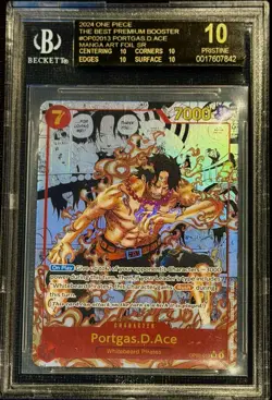 2024 ONE PIECE PORTGAS D. ACE #OP02013 BGS 10 BLACK LABEL, POP 21 - Image 1