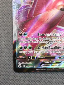 2021 Pokemon Gengar VMAX Gigantamax 157/264 Full Art Fusion Strike TCG Card NM - Image 5