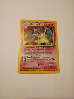 Charizard 4/102 Pokemon Card Hologram Vintage 90's Nintendo - Image 1