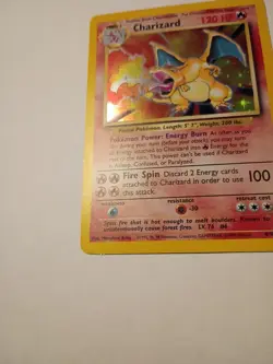 Charizard 4/102 Pokemon Card Hologram Vintage 90's Nintendo - Image 2
