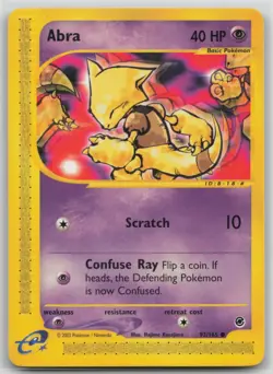 Pokemon Card Abra Common Expedition 093/165 - Image 1