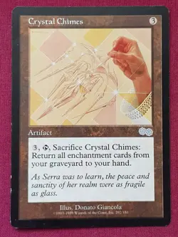 Magic The Gathering URZA'S SAGA CRYSTAL CHIMES artifact card MTG - Image 1