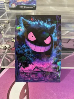 Dark Gengar Cracked Ice Pokemon Halloween Database Card - Image 1
