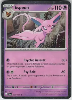 Pokemon Espeon - (Cosmos Holo) Rare Miscellaneous Cards & Products 033/131 NM - Image 1