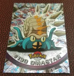 Topps TV Animation Series 3 Pokemon Trading Card #139 Omastar Foil (2000) - Image 1