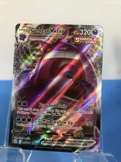 Gengar VMAX 157/264 Fusion Strike Full Art Ultra Rare Holo Pokemon Card NM - Image 1