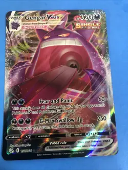 Gengar VMAX 157/264 Fusion Strike Full Art Ultra Rare Holo Pokemon Card NM - Image 3