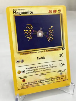 Magnemite 60/82 Team Rocket Miscut Alignment Dot Error WOTC Pokemon Card - MP - Image 2