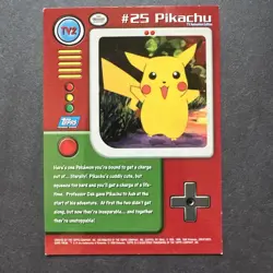 TV2 Pikachu Pokemon Card Rainbow FOIL Topps Series 1 1999 TV Animation Edition - Image 3