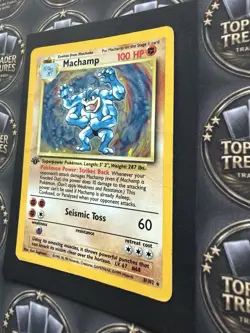 Pokemon Machamp 100 HP Holo Rare 1st Edition Base Set 8/102 English Card - Image 4