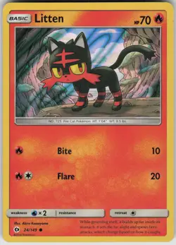 Pokemon Litten - (Water Web Holo) Promo Miscellaneous Cards & Products 024/149 N - Image 1