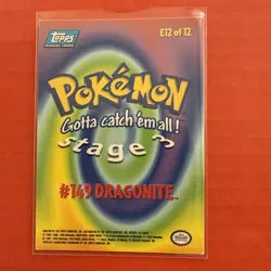 Dragonite #149 E12 of 12 Holo - Topps Blue Logo Pokemon Card LP - Image 2