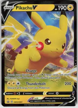 Pokemon Pikachu V - Promo SWSH: Sword & Shield Promo Cards SWSH061 NM - Image 1