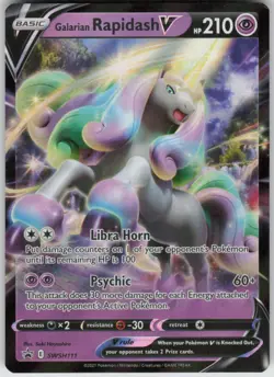 Pokemon Galarian Rapidash V Promo SWSH: Sword & Shield Promo Cards SWSH111 NM - Image 1