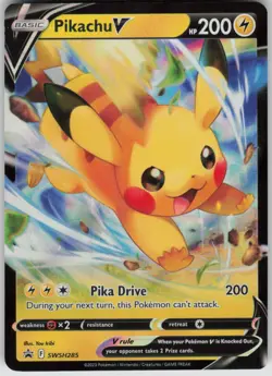 Pokemon Pikachu V Promo SWSH: Sword & Shield Promo Cards SWSH285 NM - Image 1