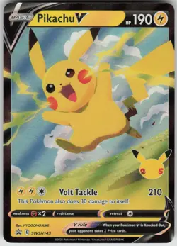 Pokemon Pikachu V Promo SWSH: Sword & Shield Promo Cards SWSH143 NM - Image 1