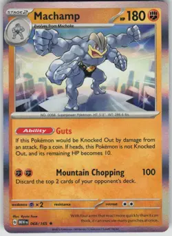 Pokemon Machamp Rare Miscellaneous Cards & Products 068/165 NM - Image 1