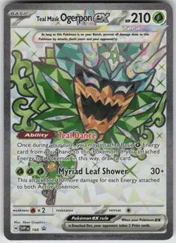 Pokemon Teal Mask Ogerpon ex Ultra Rare SV: Scarlet & Violet Promo Cards 166 NM - Image 1