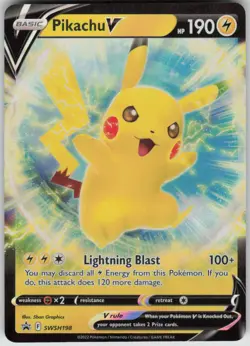 Pokemon Pikachu V - Promo SWSH: Sword & Shield Promo Cards SWSH198 NM - Image 1