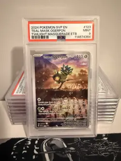 PSA 9 Teal Mask Ogerpon SVP 123 Twilight Masquerade ETB Promo Pokemon Card - Image 1