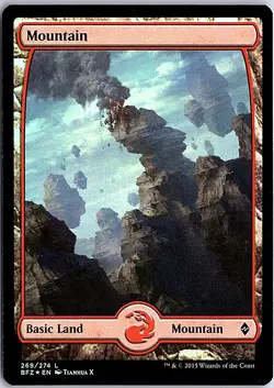 Mountain () - Full Art L Battle for Zendikar 269 LP Foil Magic - Image 1