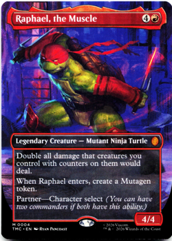Raphael, the Muscle (Borderless) MTG Commander: Teenage Mutant Ninja Turtles NM - Image 1