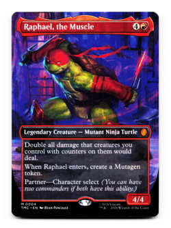 Raphael, the Muscle (Borderless) MTG Commander: Teenage Mutant Ninja Turtles NM - Image 3