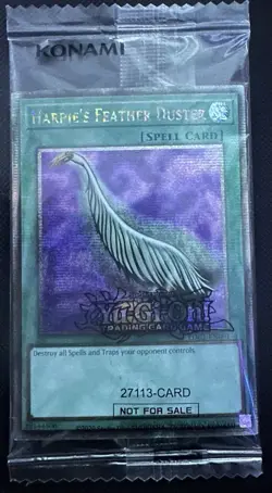 Yu-Gi-Oh! Harpie's Feather Duster EDC1-EN001 Quarter Century Secret Rare Alt NEW - Image 2