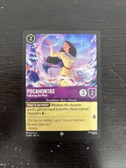 Pocahontas Following The Wind 42/204 Super Rare Lorcana Winterspell - Image 1