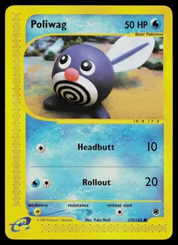 Pokemon Card - Poliwag Expedition 125/165 Common - Image 1