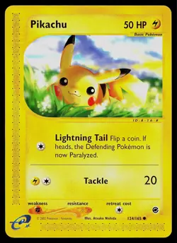Pokemon Card - Pikachu Expedition 124/165 Common - Image 1