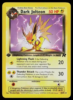 Pokemon Card - Dark Jolteon Team Rocket 38/82 Uncommon 1st Edition - Image 1