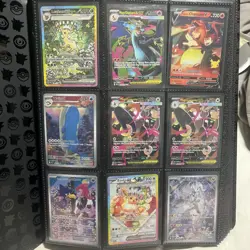 Pokemon TCG Card Lot of 181 with binder Leafeon Charizard Eevee Rayquaza - Image 1