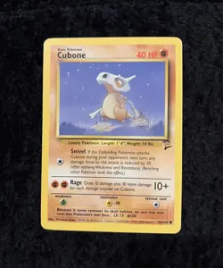Cubone 70/130 Pokemon TCG Base Set 2 Basic Card Common Regular 2000 M/NM - Image 1