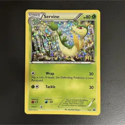 Pokemon Servine 1/12 McDonald's 2012 Holo Promo Stage 1 80 HP TCG Card - Image 1