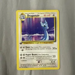 Pokemon TCG Dragonair Base Set 1st Edition Rare Card 18/102 Dragonir - Image 1