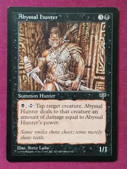 Magic The Gathering MIRAGE ABYSSAL HUNTER black card MTG - Image 1