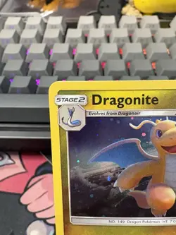 Pokemon Dragonite TCG Cosmos Holo Card 96/149 Sun & Moon Light Holo Scratch’s - Image 5
