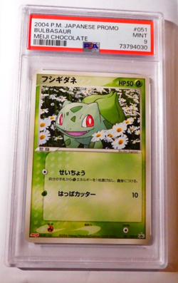 Pokemon PSA 9 Card 051/ADV-P Bulbasaur PROMO Meiji Chocolate OCG Japanese 2004 - Image 1