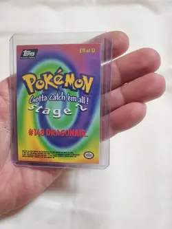 LP Dragonair Holo Foil Textured TOPPS Trading Cards - Pokemon Vintage - Image 3