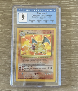 Pokemon Charizard Holo Base Set Unlimited Card 4/102 1999 DUTCH CGC 9 - Image 1