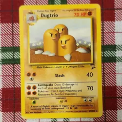 Pokemon TCG Dugtrio Base Set 2 Rare Card 23/130 - Image 1