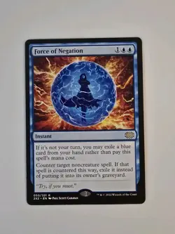Wizards Force of Negation Double Masters 2022 Rare Instant Blue 50 EN - Image 1
