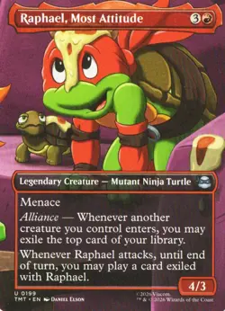 Raphael, Most Attitude (Borderless) U Teenage Mutant Ninja Turtles 199 NM - Image 1