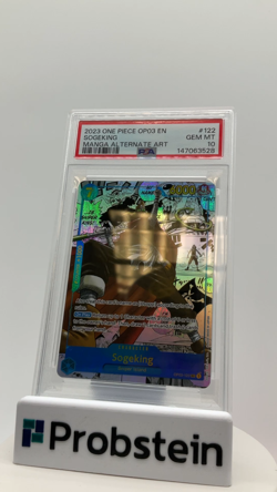 2023 One Piece OP03 EN Manga Alternate Art #122 Sogeking PSA 10 GEM MINT - Image 2